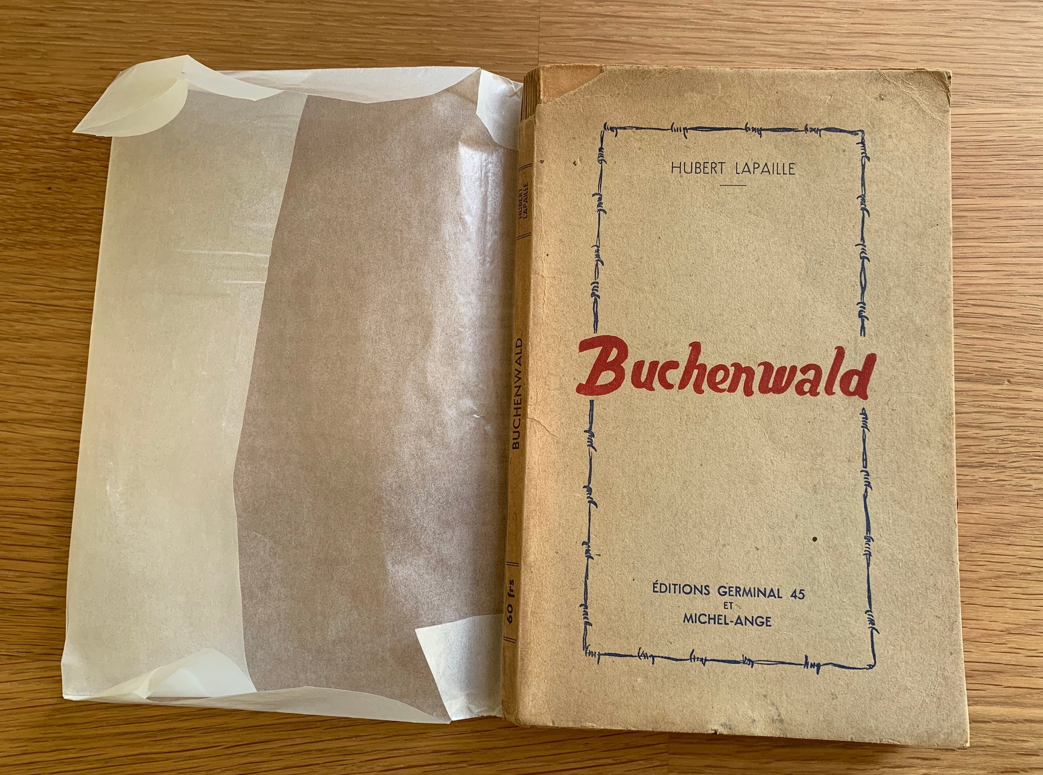 Το δυσεύρετο βιβλίο Buchenwald του Βέλγου Ουμπέρ Λαπάιγ (Hubert Lapaille)